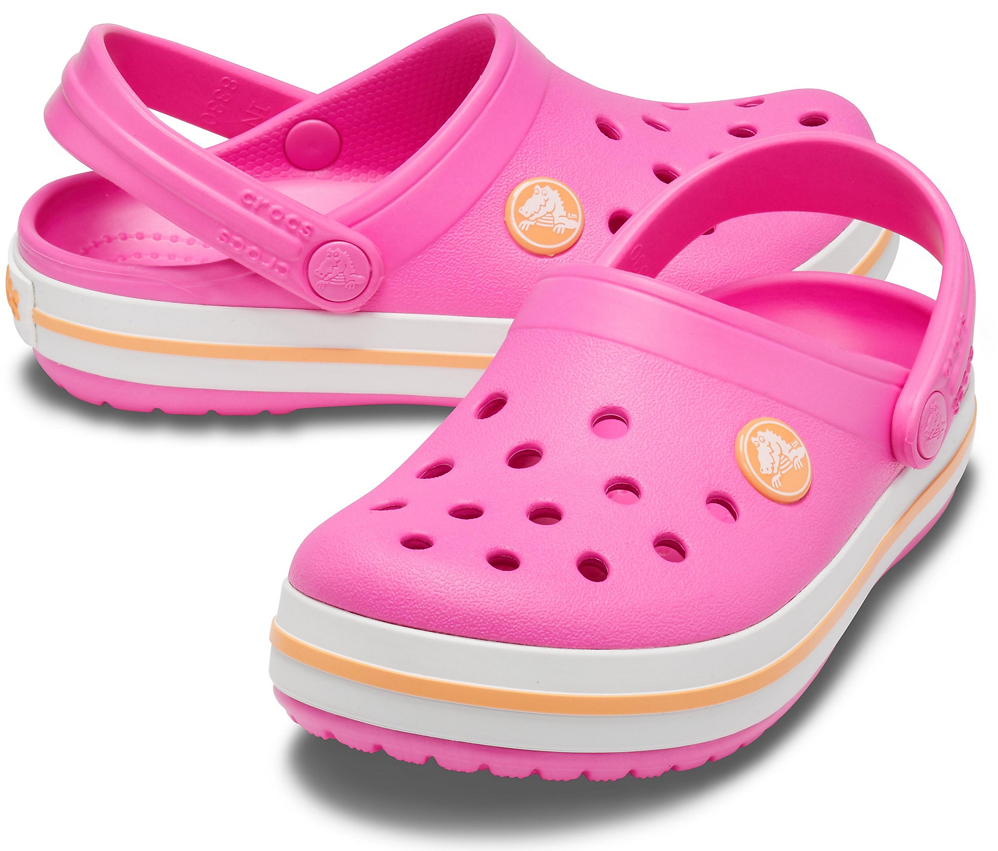 Girls pink hot sale crocs