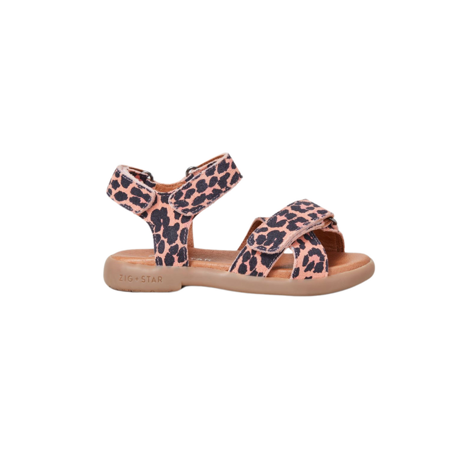 Zig and Star Infant Sandals | Rae | Pink Animal