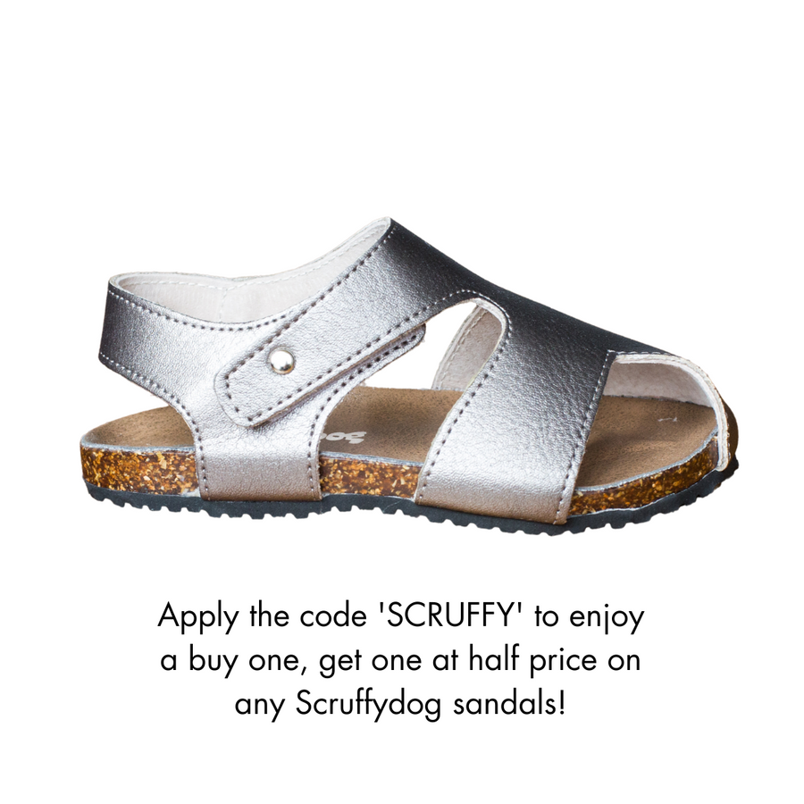 ScruffyDog Kids Sandals | Buddy | Pewter