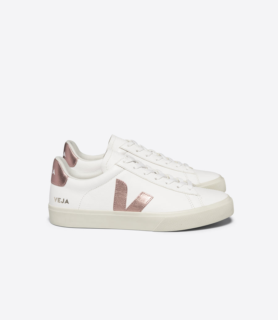 Veja Women’s Trainer | Campo Chromefree Leather | Extra-White_Nacre