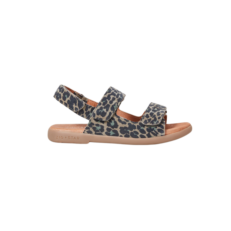 Zig and Star Junior Sandals | Solar | Khaki Camo Animal