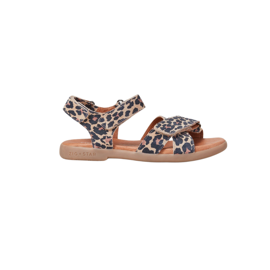 Zig and Star Junior Sandals | Rae | Natural Animal