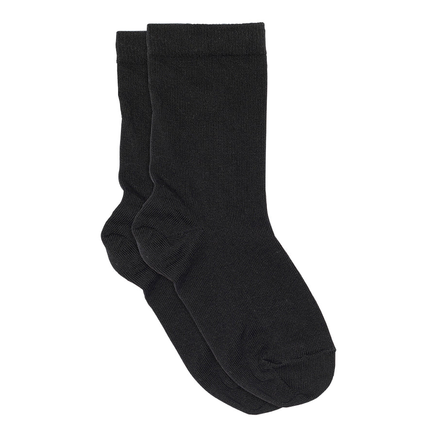 Melton Cotton Socks | Black