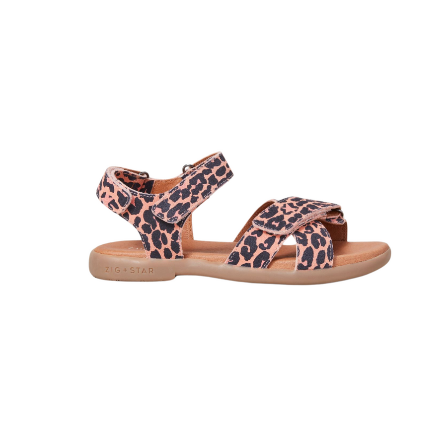 Zig and Star Junior Sandals | Rae | Pink Animal