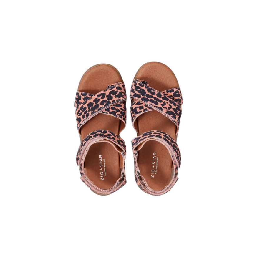 Zig and Star Junior Sandals | Rae | Pink Animal