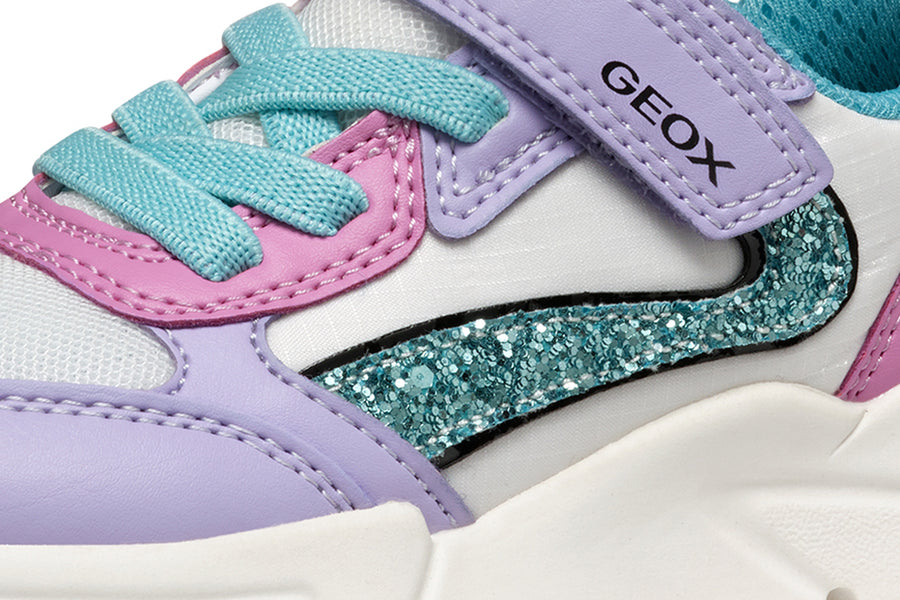 Geox Kids Trainers | Loftus | Lilac & Turquoise