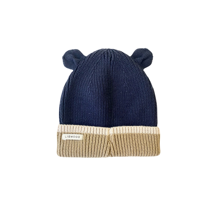 Liewood Hats | Gina Kids Beanie with ears | Navy & Oat