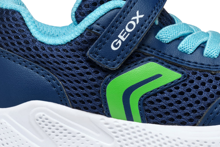 Geox Kids Trainers | Sprintye | Navy & Green