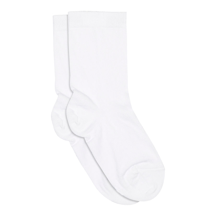 Melton Cotton Socks | White