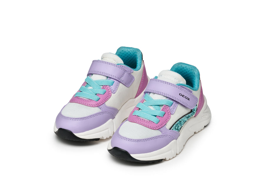 Geox Kids Trainers | Loftus | Lilac & Turquoise