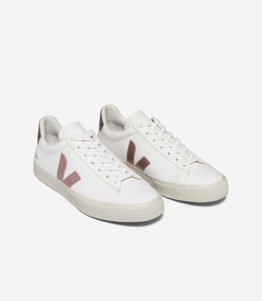 Veja Women’s Trainer | Campo Chromefree Leather | Extra-White_Nacre