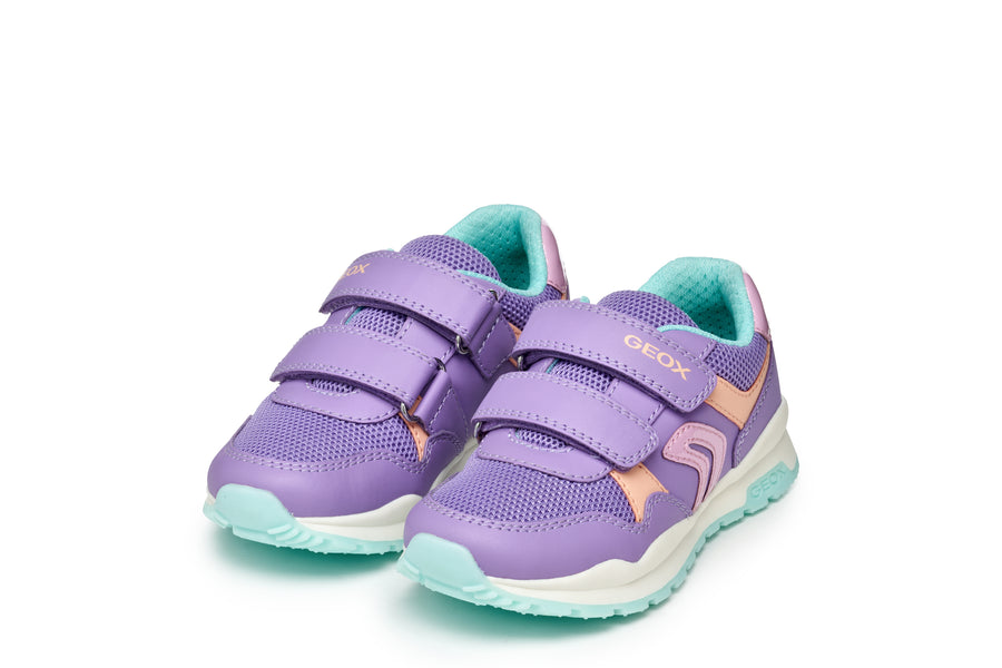 Geox Kids Trainers | Pavel | Lilac & Watersea