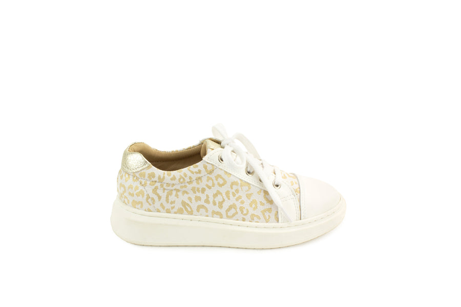 Petasil Trainer | Annette | White & Gold leopard