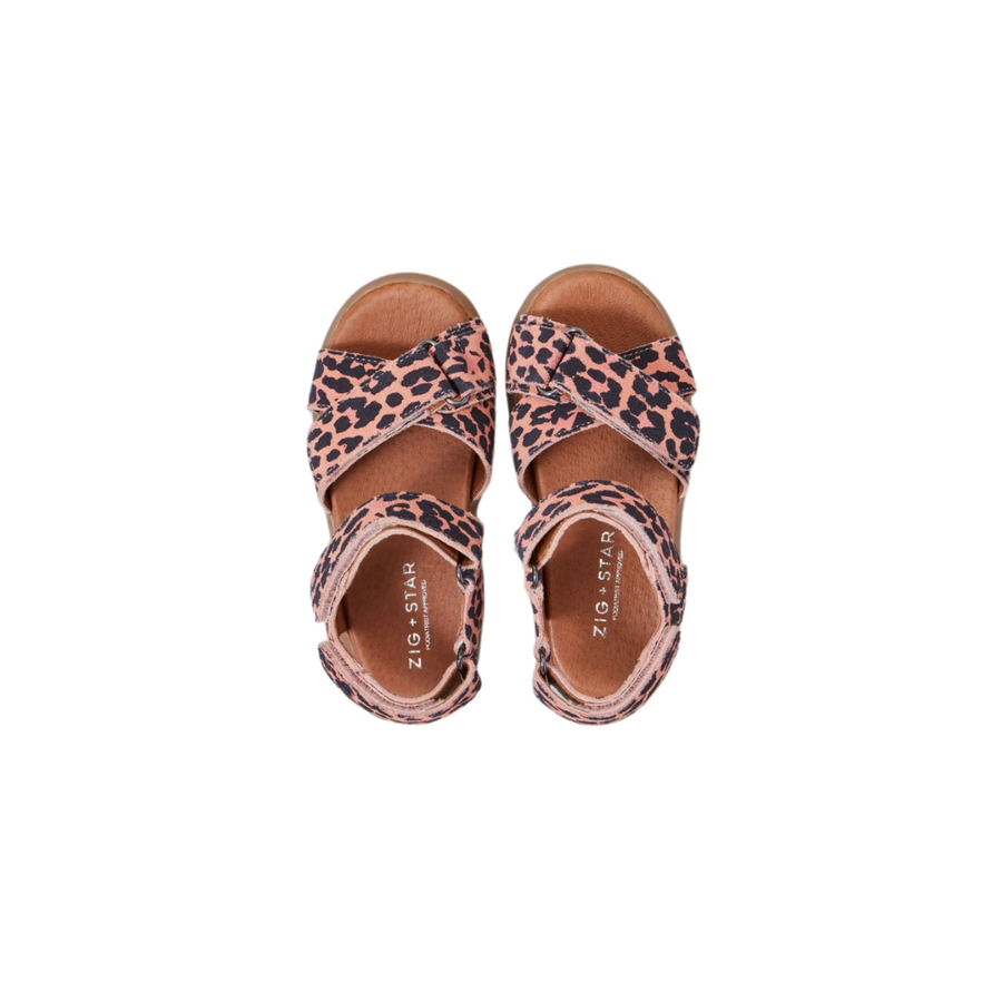 Zig and Star Infant Sandals | Rae | Pink Animal