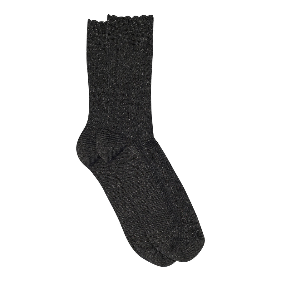 Mp Denmark Adult socks | Julia | Black Glitter