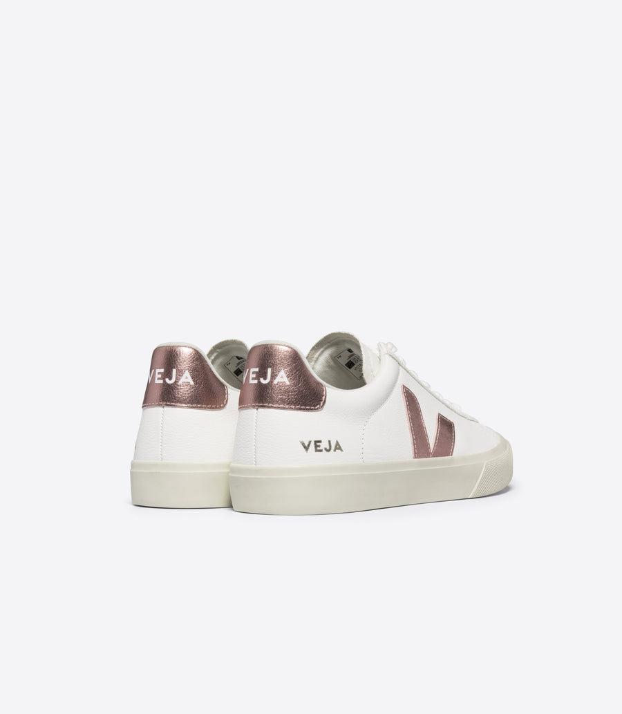 Veja Women’s Trainer | Campo Chromefree Leather | Extra-White_Nacre