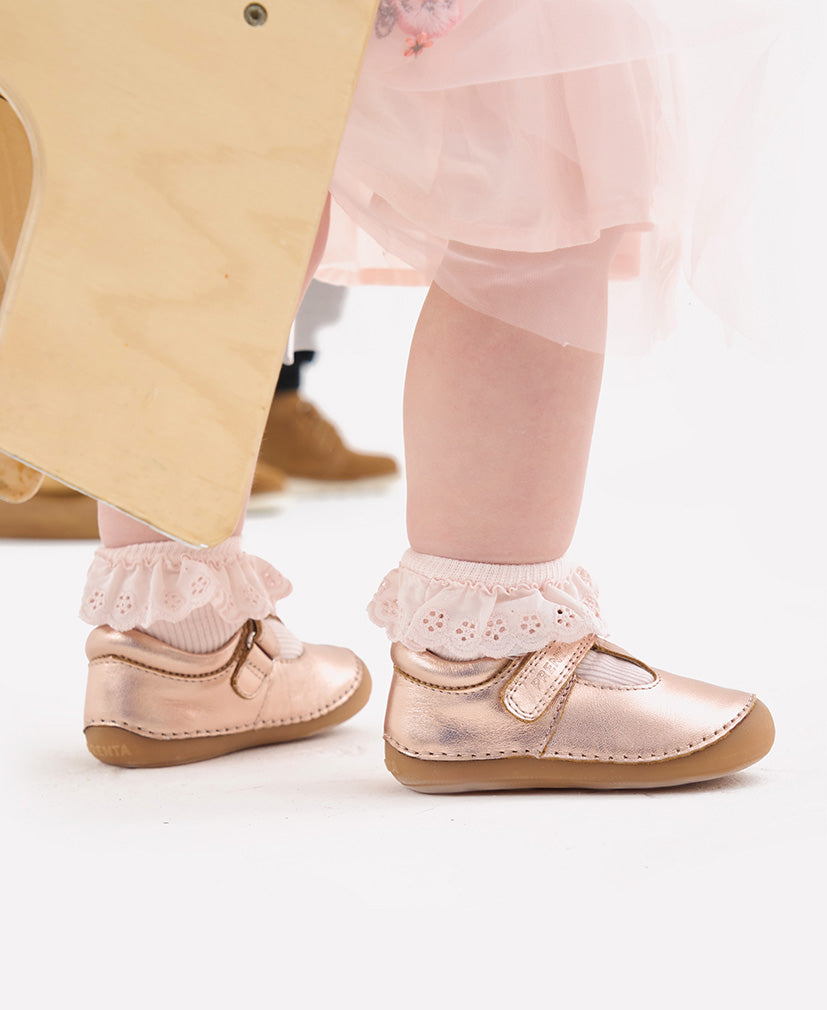 Prenta First Walker Shoes | Atlas | Rose Gold