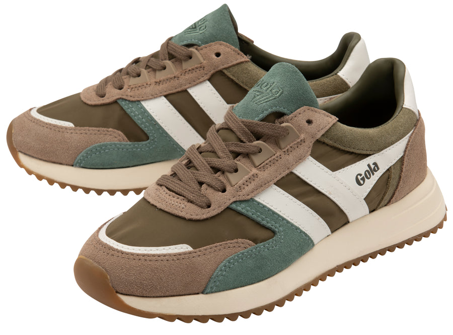 Gola Classic Womens Trainers Chicago | Khaki, Cappunccino & White