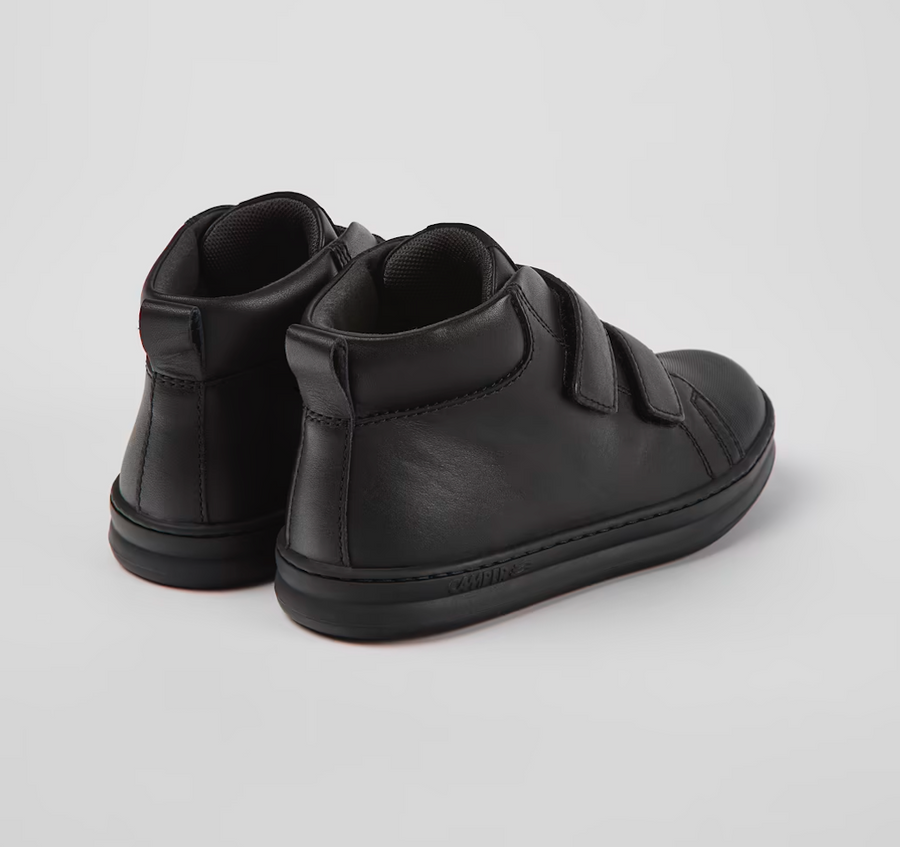 Camper School Shoes | Velcro Runner Boot | Black