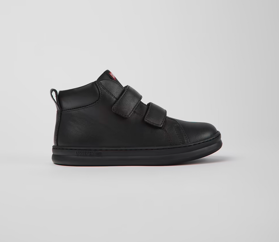 Camper School Shoes | Velcro Runner Boot | Black