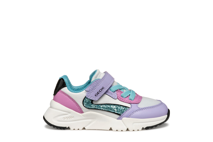 Geox Kids Trainers | Loftus | Lilac & Turquoise