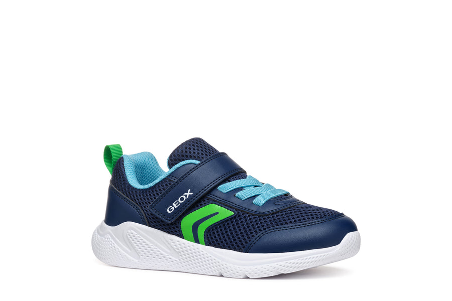 Geox Kids Trainers | Sprintye | Navy & Light Green