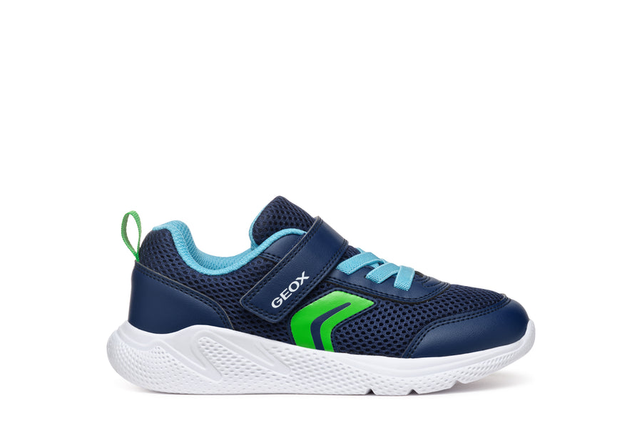 Geox Kids Trainers | Sprintye | Navy & Light Green