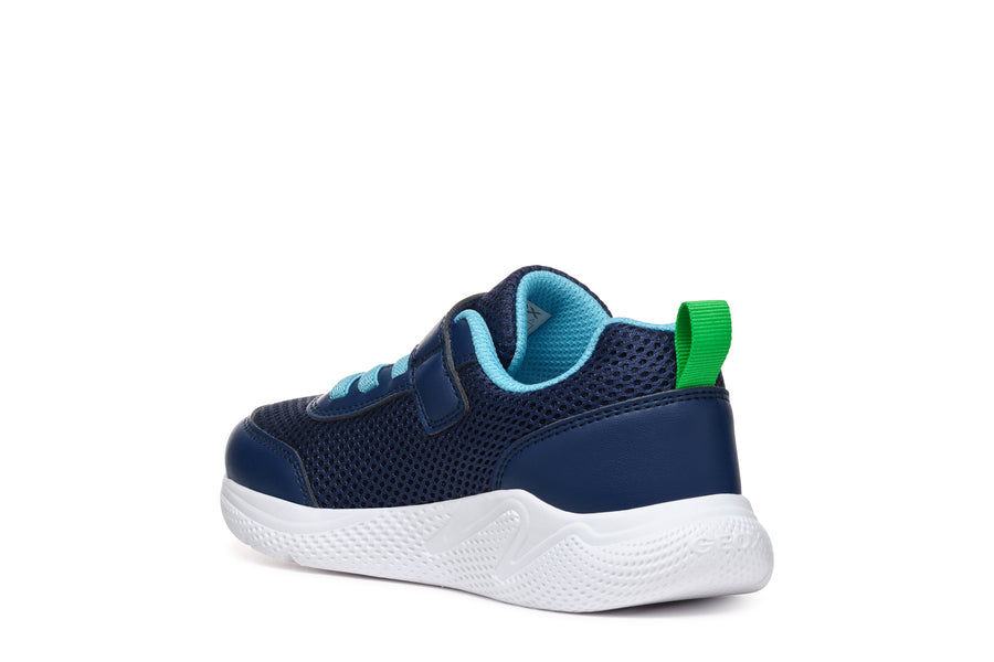 Geox Kids Trainers | Sprintye | Navy & Light Green