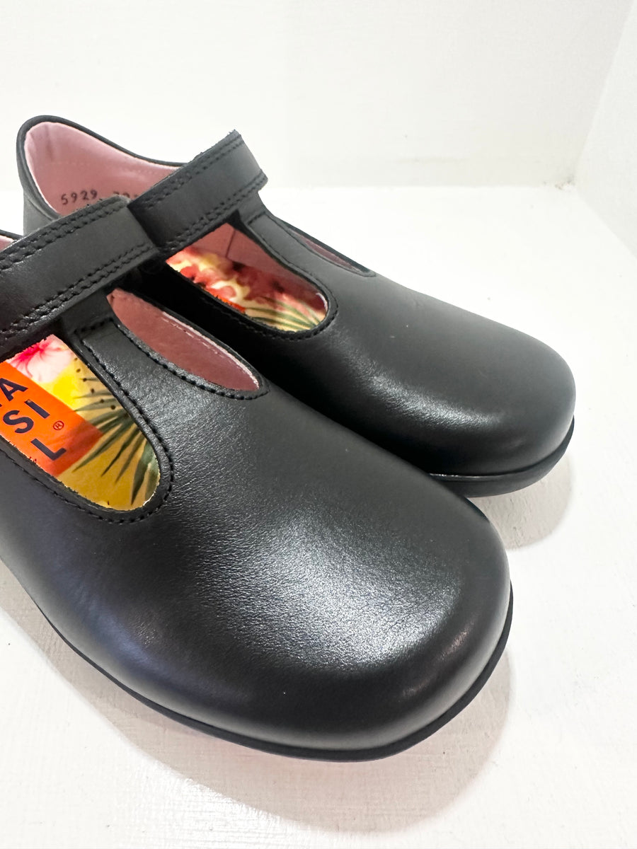 Petasil School Shoes | Thais | Black Leather