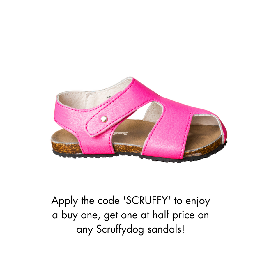 ScruffyDog Kids Sandals | Buddy | Bright Pink