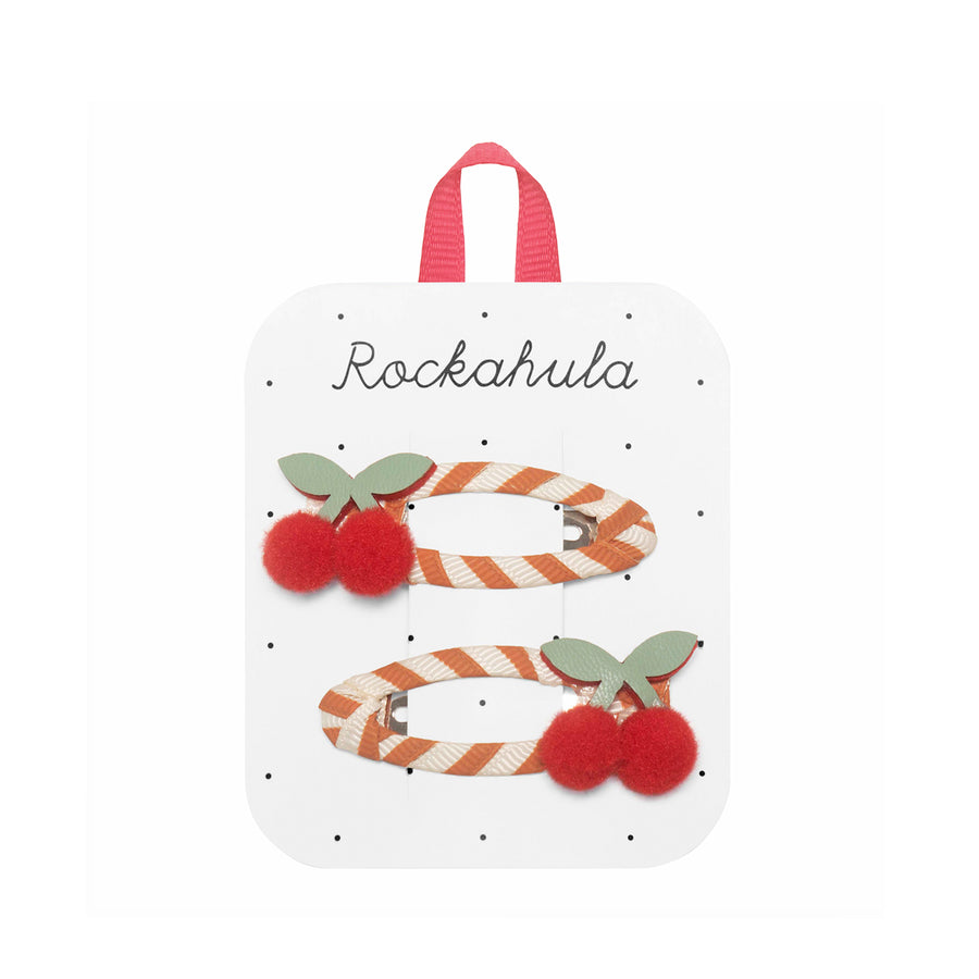 Rockahula Kids Hair Clips | Stripy Cherry