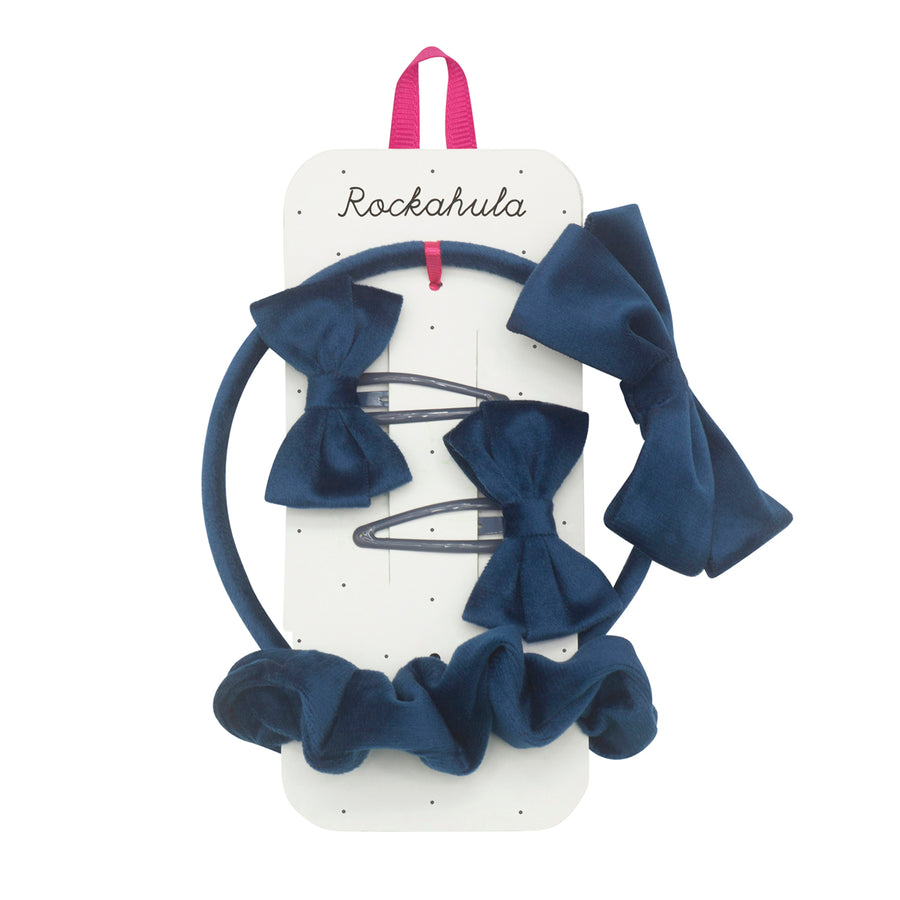 Rockahula Kids | Velvet Bow School Set | Navy