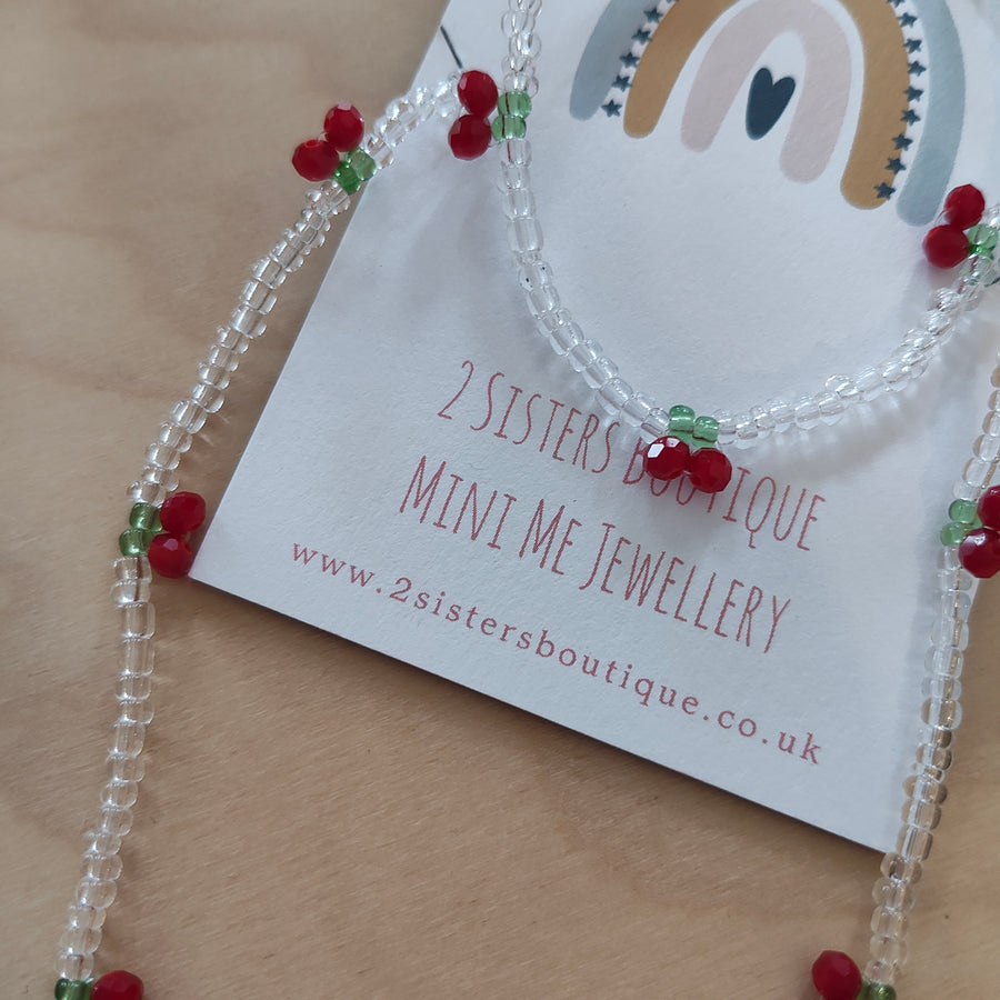 2 Sisters Boutique | Kids Jewellery | Cherry Necklace/ Bracelet Set