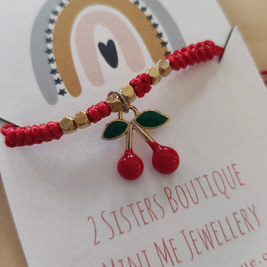 2 Sisters Boutique | Kids Jewellery | Cherry Bracelet