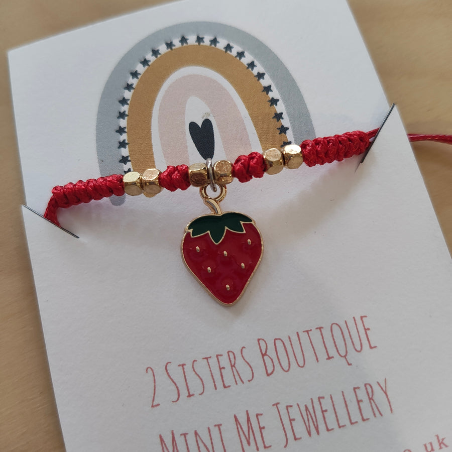 2 Sisters Boutique | Kids Jewellery | Strawberry Bracelet