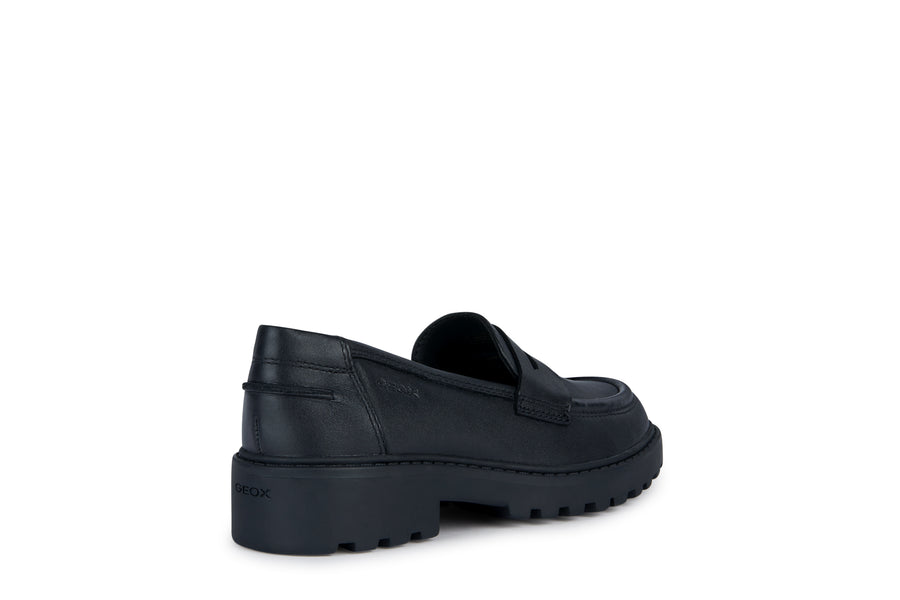 Geox School Shoes | Casey Loafer | Black Leather