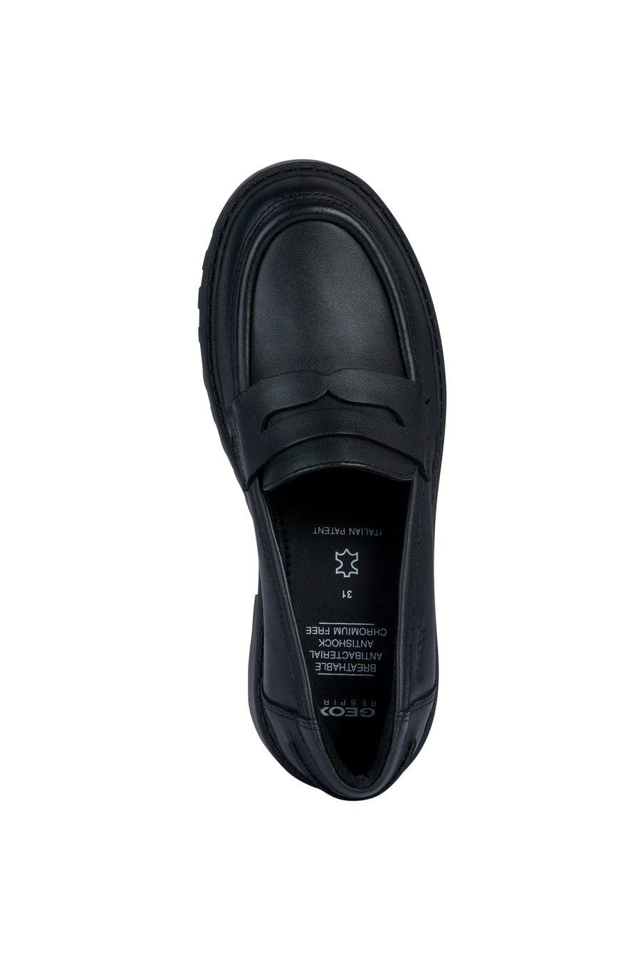 Geox School Shoes | Casey Loafer | Black Leather