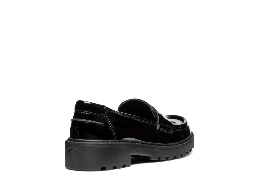 Geox School Shoes | Casey Loafer | Black Patent Leather