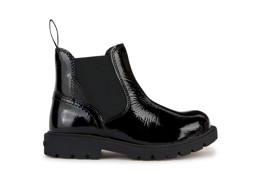 Geox School | Shaylax Chelsea Boot | Black Patent