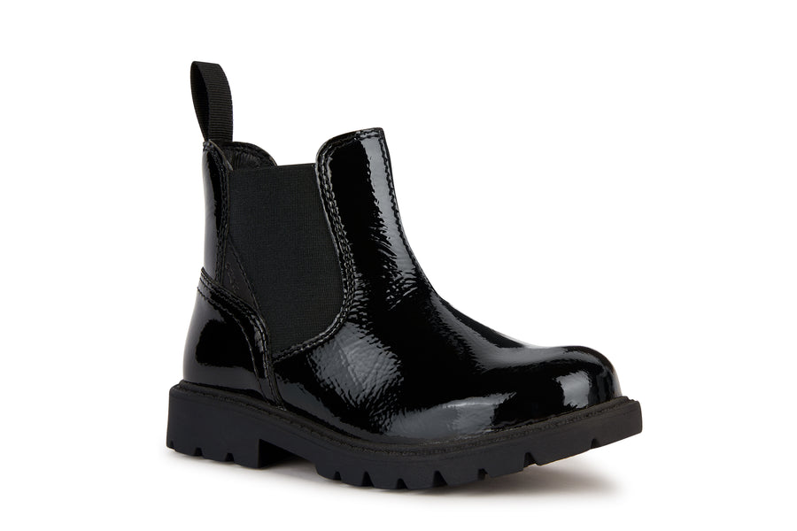 Geox School | Shaylax Chelsea Boot | Black Patent