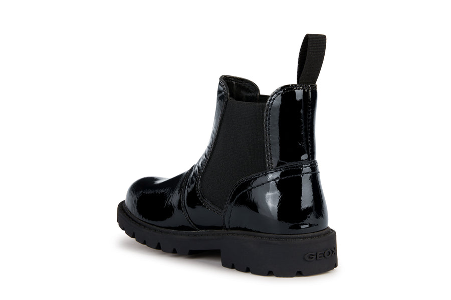 Geox School | Shaylax Chelsea Boot | Black Patent