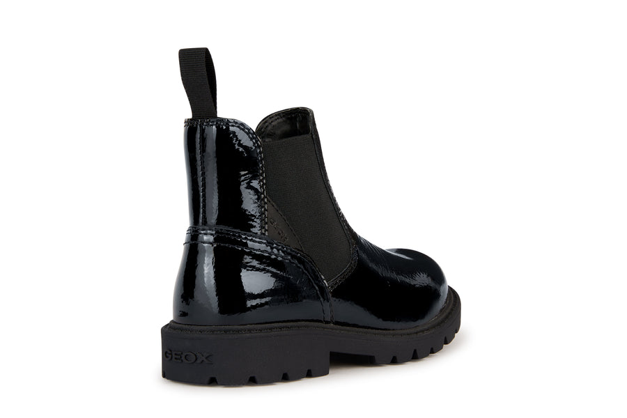 Geox School | Shaylax Chelsea Boot | Black Patent