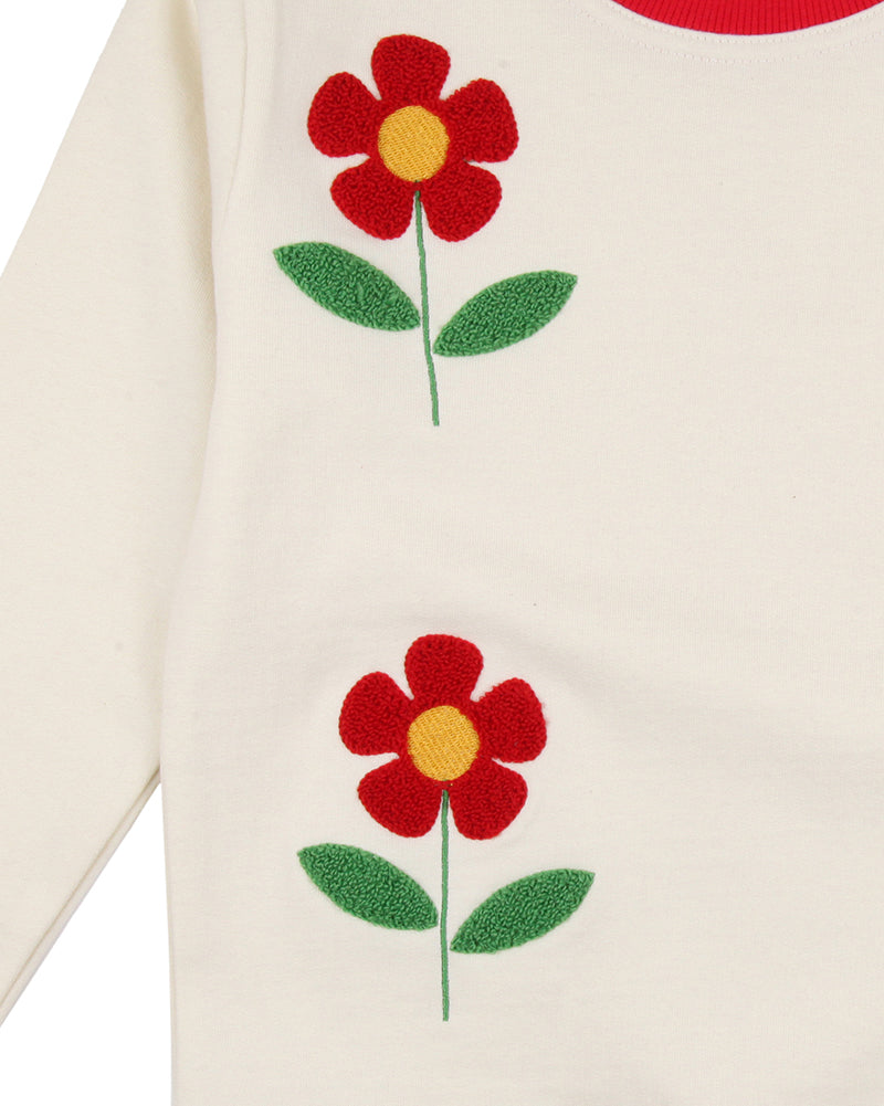 Lilly and Sid Sweatshirt | Flower Embroidered 