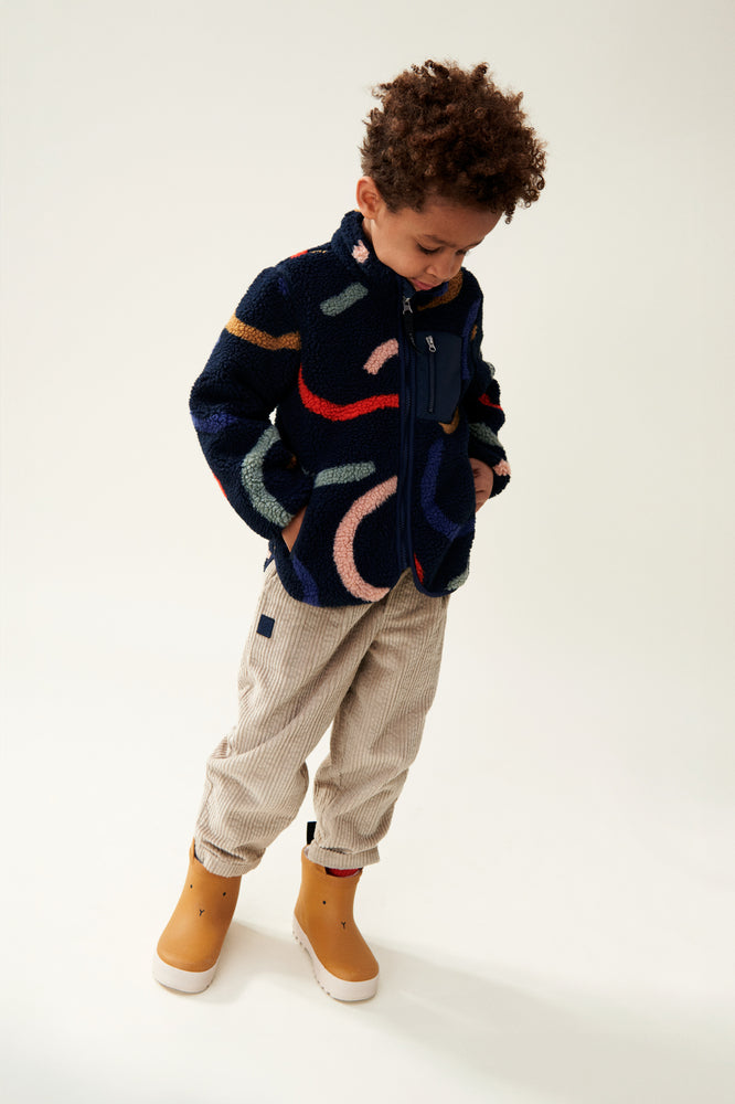 Liewood Fleece | Nolan Jacket | Graphic Swirl | Navy