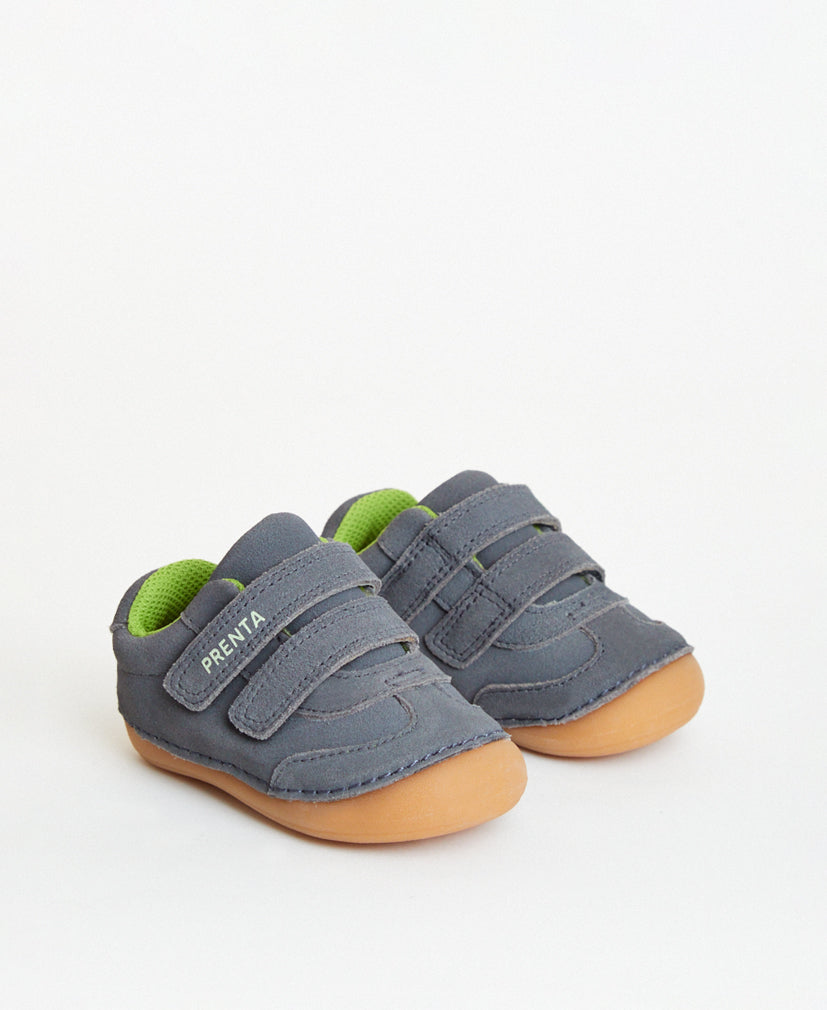 Prenta First Walker Shoes | Rocket | Charcoal Suede