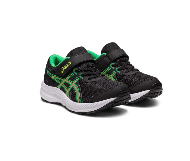 Asics Kids Trainers | Contend 8 PS | Black/Lime