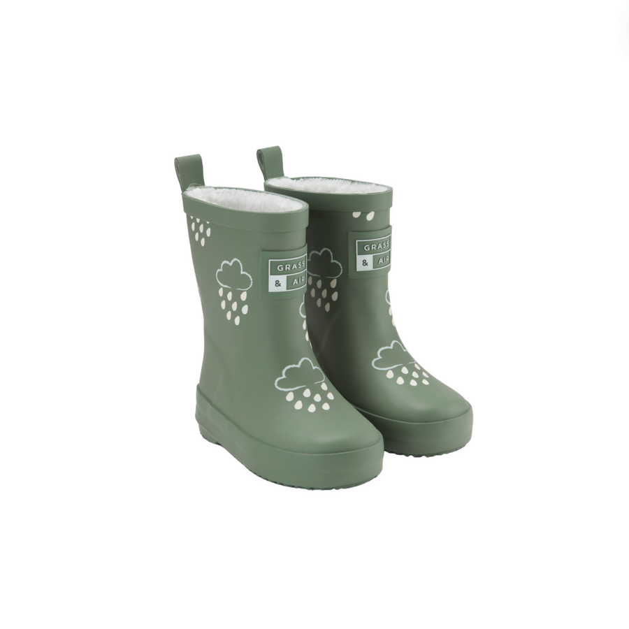 Grass & Air Teddy Wellies | Colour Changing | Khaki