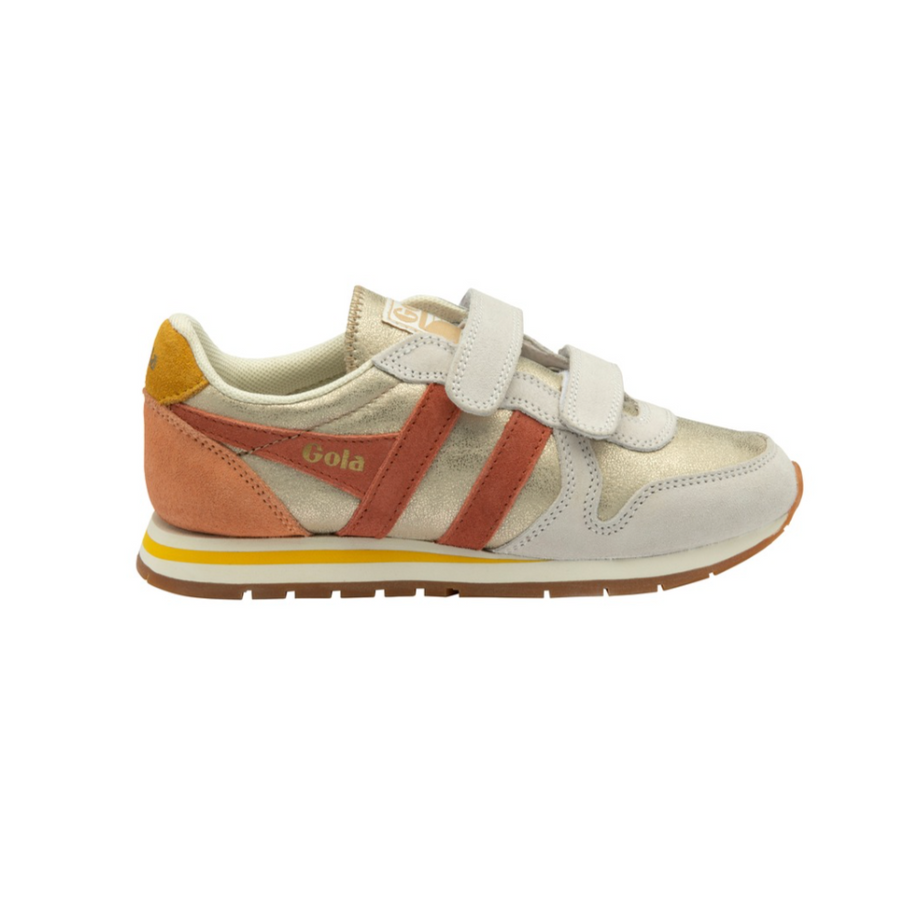 Gola Kids Trainers | Daytona | Gold, Orange Spice & Sun