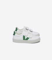 Veja Kids Trainers Esplar Velcro Leather | White Emeraude