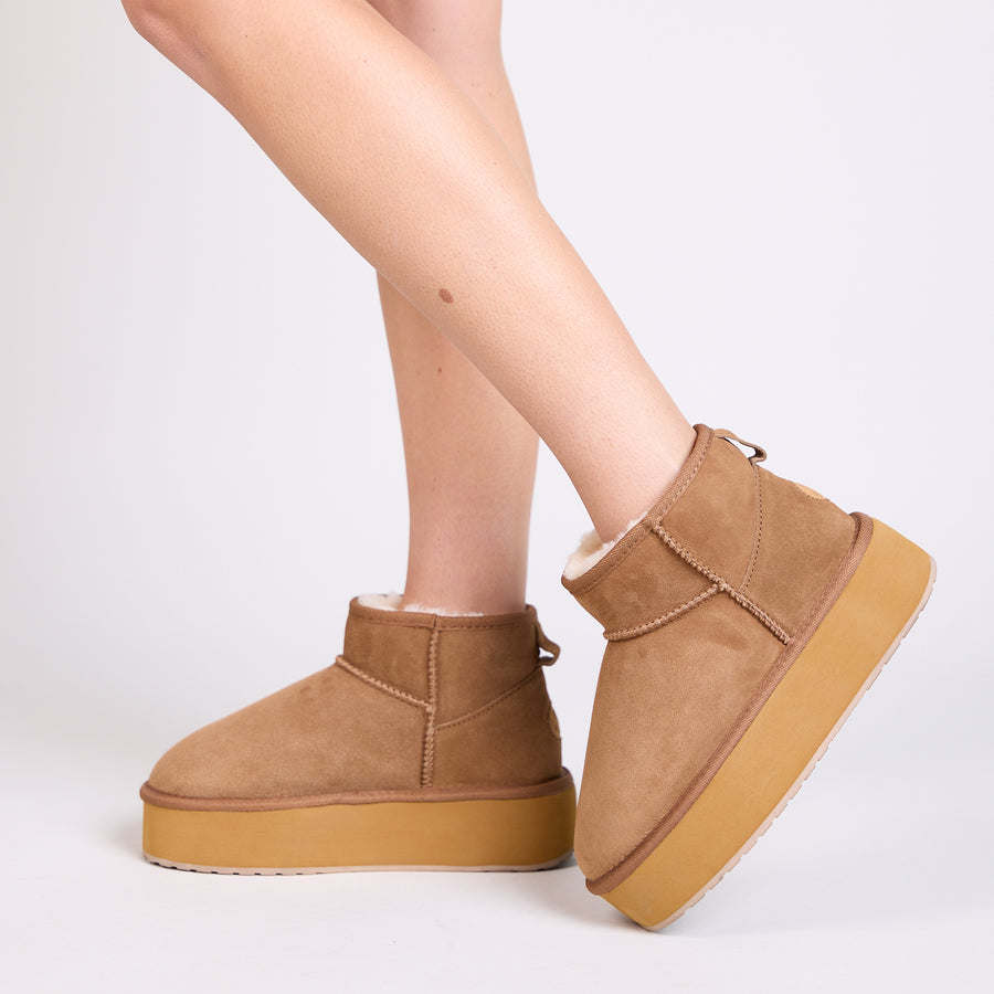 Emu Australia Womens Boots | Stinger Flatform | Chestnut